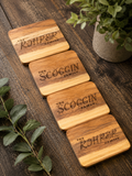 Family Name Acacia Coasters - Engraved