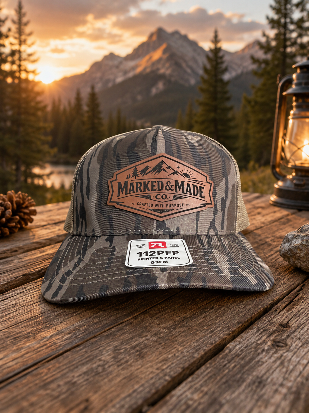 Leather Engraved Hat - Richardson